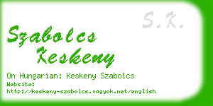 szabolcs keskeny business card